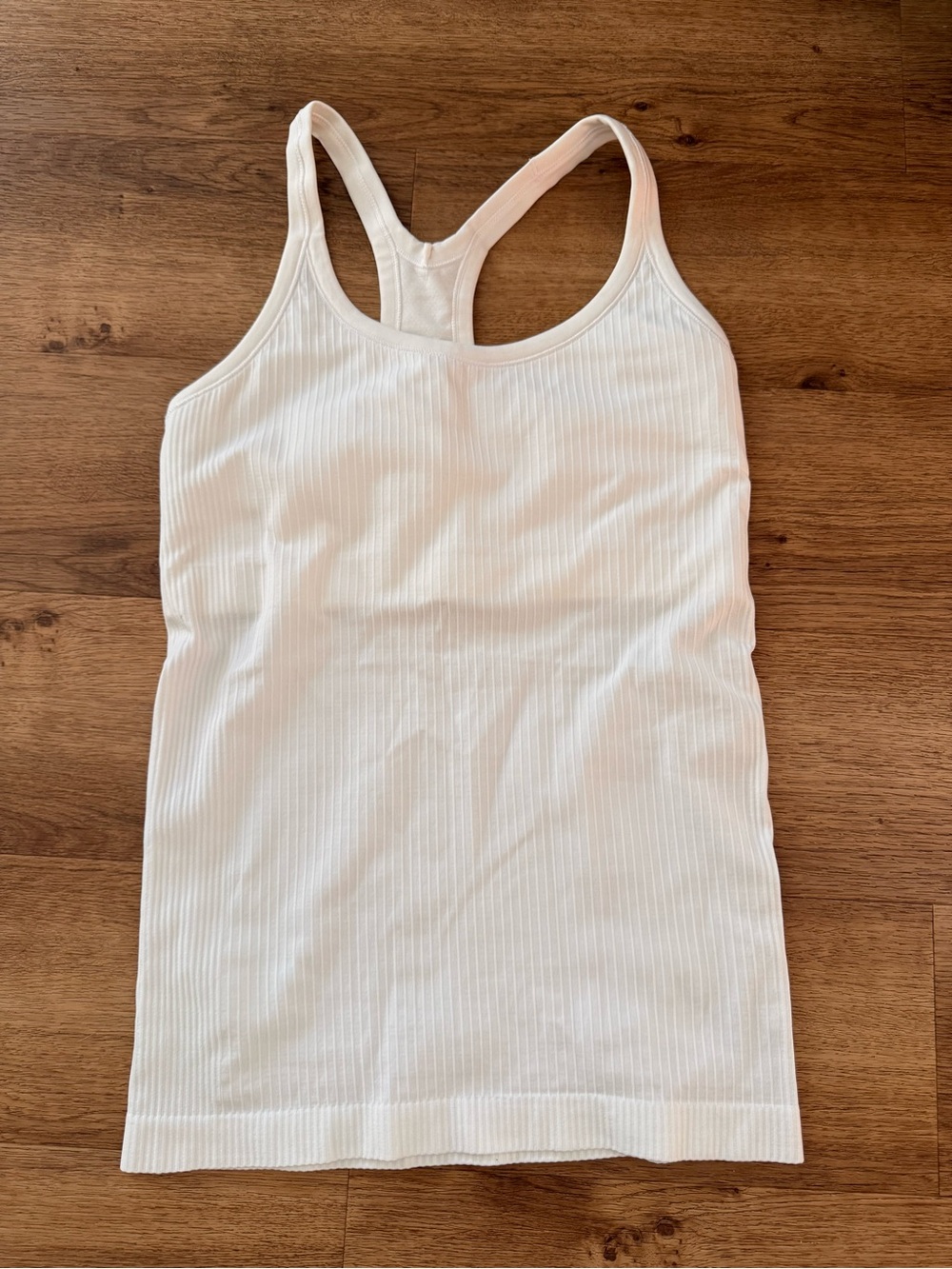 lululemon athletica Ebb to Street White Ribbed Racerback Tank